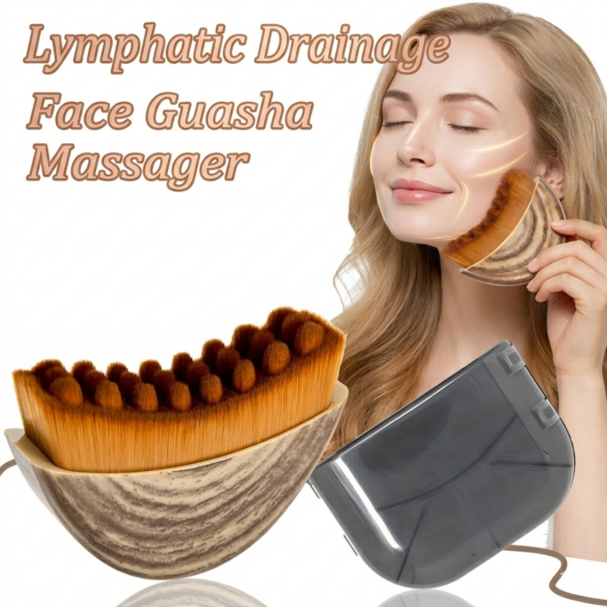 Box Facial Brush Skin Scraping Guasha Contoured Lymphatic Drainage Massage Face Sculpting Scraping Facial Massager