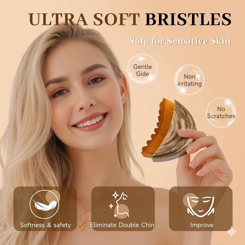 Box Facial Brush Skin Scraping Guasha Contoured Lymphatic Drainage Massage Face Sculpting Scraping Facial Massager